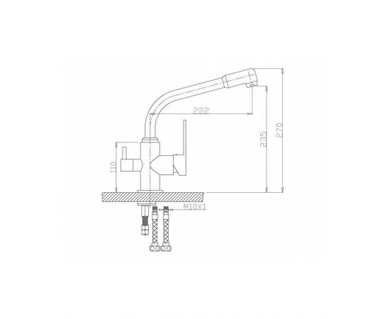 Смеситель для кухонной мойки ZORG Sanitary ZR 319 YF_, изображение 2