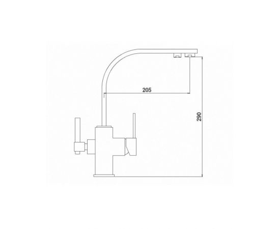 Смеситель для кухонной мойки ZORG Sanitary ZR 332 YF NICKEL_, изображение 2