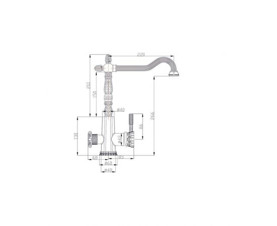 Смеситель для кухонной мойки ZORG Antic A 53 KF-Br_, изображение 2