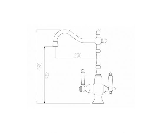 Смеситель для кухонной мойки ZORG Sanitary ZR 336 YF-50 BR_, изображение 2