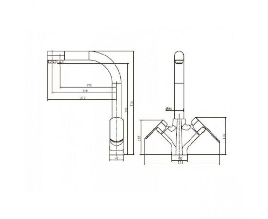 Смеситель для кухонной мойки  KAISER Arena 33066-1_, изображение 2