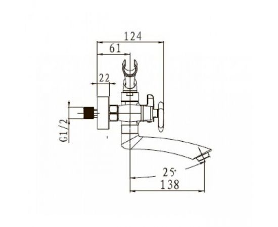 Смеситель для ванны с душем KAISER Trio 57122-2_, изображение 2