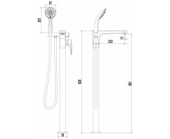 Смеситель для ванны Lemark Shift LM4344C_, изображение 2