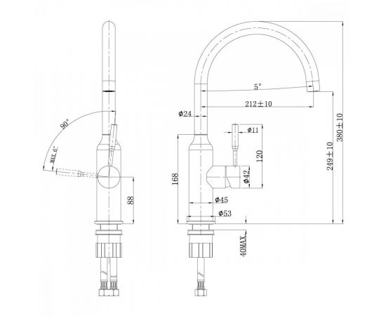 Смеситель для кухонной мойки Lemark Expert LM5079S_, изображение 2