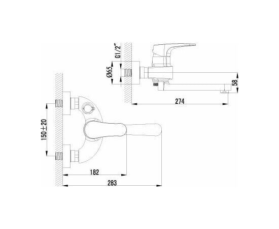 Смеситель для ванны Lemark Shift LM4314C_, изображение 3