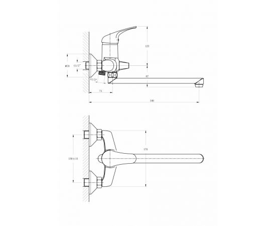 Смеситель для ванны RUSH Corsica CO4240-51_, изображение 2