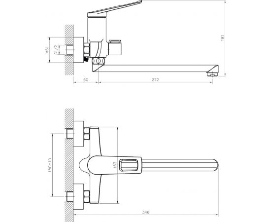 Смеситель для ванны с душем  RUSH Socotra ST1235-51_, изображение 2