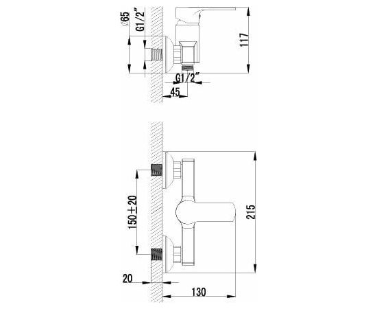 Смеситель для душа Lemark Plus Grace LM1503C_, изображение 2