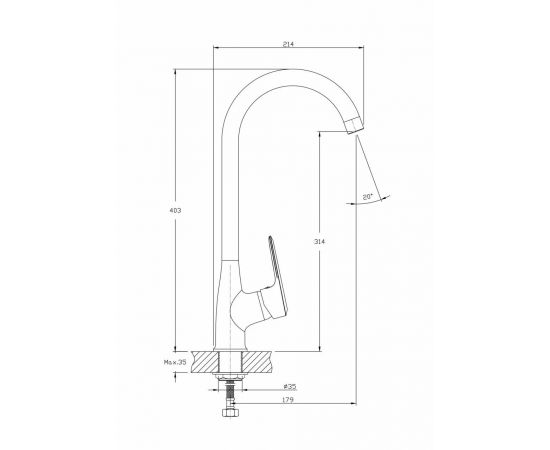 Смеситель для кухонной мойки RUSH Devon DE7535-22_, изображение 2