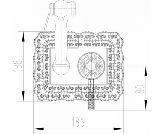 Смеситель гигиенический душ Lemark Jasmine LM6619B_, изображение 2