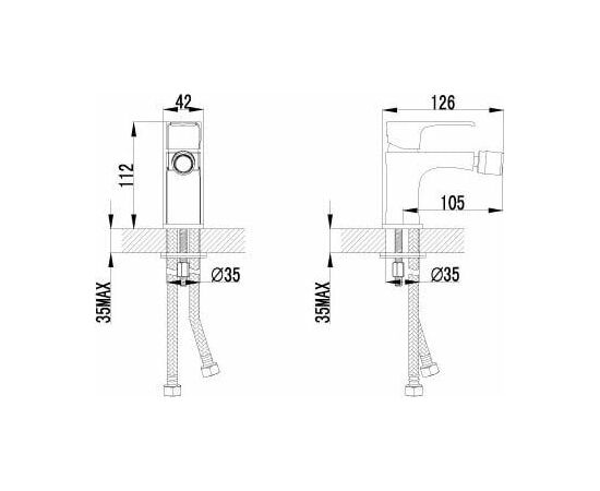 Смеситель для биде Lemark Plus Factor LM1608C_, изображение 2