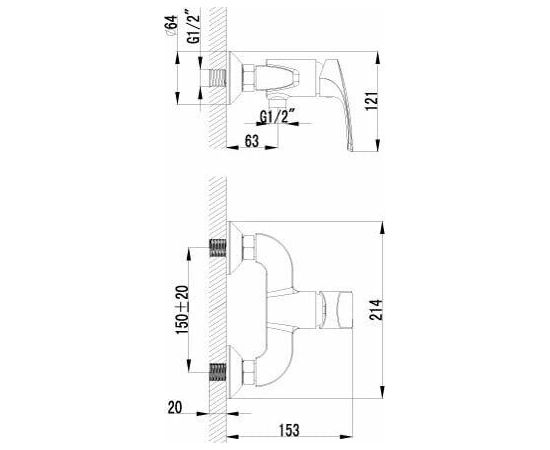 Смеситель для душа Lemark Plus Shape LM1703C_, изображение 2