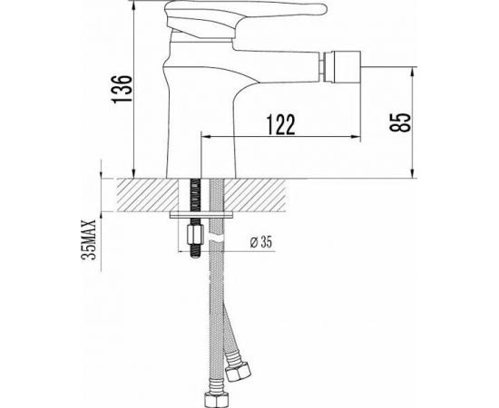 Смеситель для биде Lemark Status LM4408C_, изображение 2