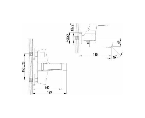 Смеситель для ванны Lemark Unit LM4514C_, изображение 2