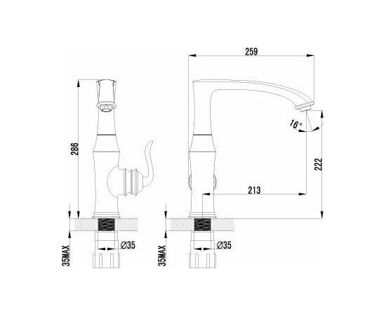 Смеситель для кухонной мойки Lemark Brava LM4705G_, изображение 3