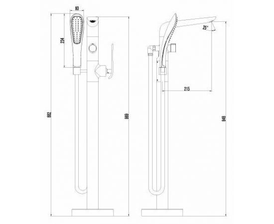 Смеситель для ванны Lemark Melange LM4944CW_, изображение 2