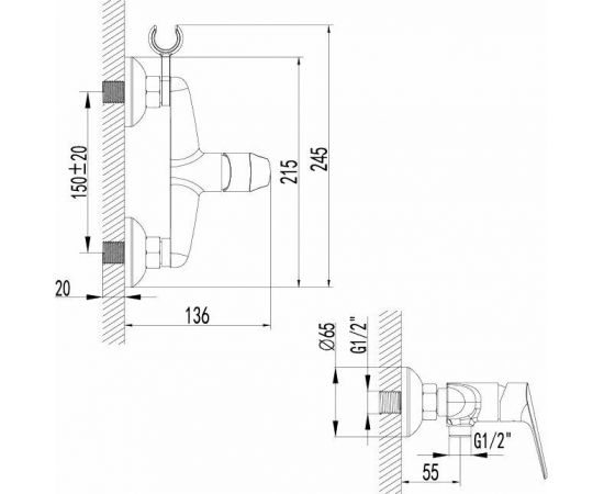 Смеситель для ванны Lemark Partner LM6559C_, изображение 2