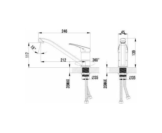 Смеситель для кухонной мойки Lemark Partner LM6554C_, изображение 2