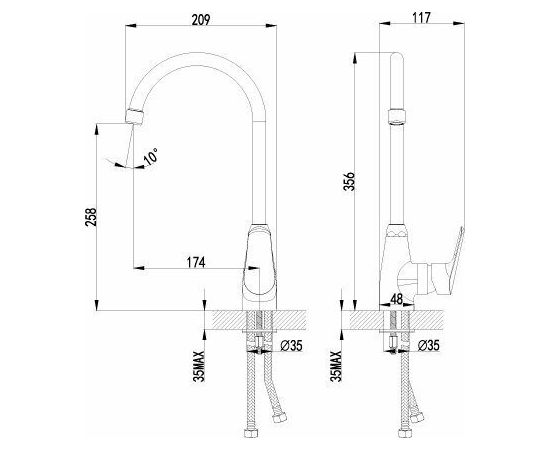 Смеситель для кухонной мойки Lemark Partner LM6555C_, изображение 2