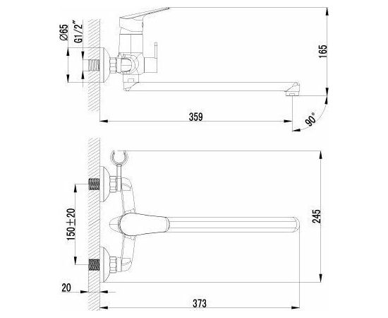 Смеситель для ванны Lemark Partner LM6551C_, изображение 2