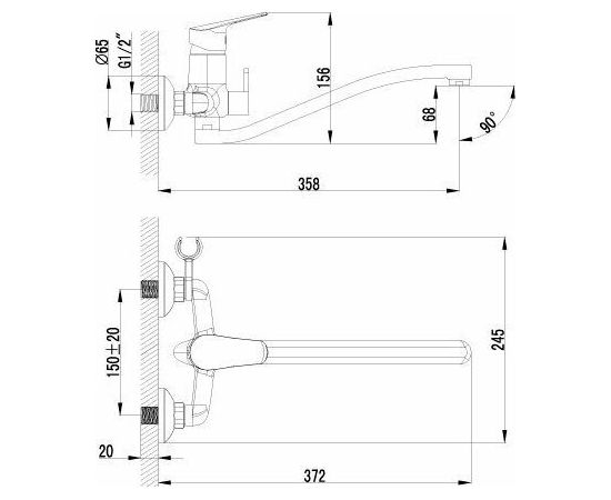 Смеситель для ванны Lemark Partner LM6553C_, изображение 2