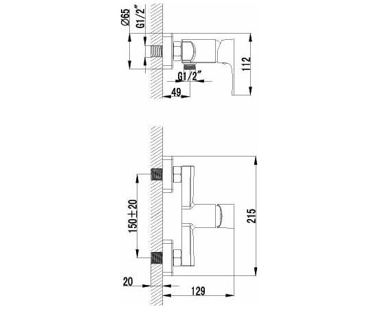 Смеситель для душа Lemark Plus Factor LM1603C_, изображение 2