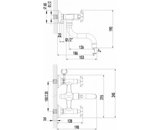 Смеситель для ванны Lemark Practica LM7512C_, изображение 2