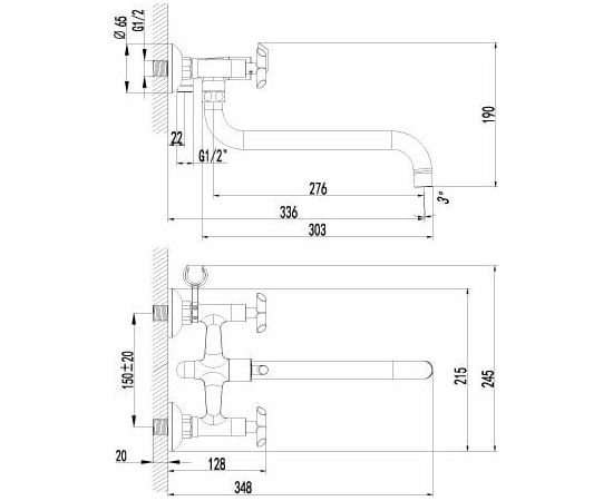 Смеситель для ванны Lemark Practica LM7551C_, изображение 2