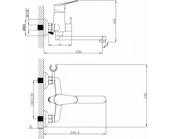 Смеситель универсальный Lemark Partner LM6513C_, изображение 2