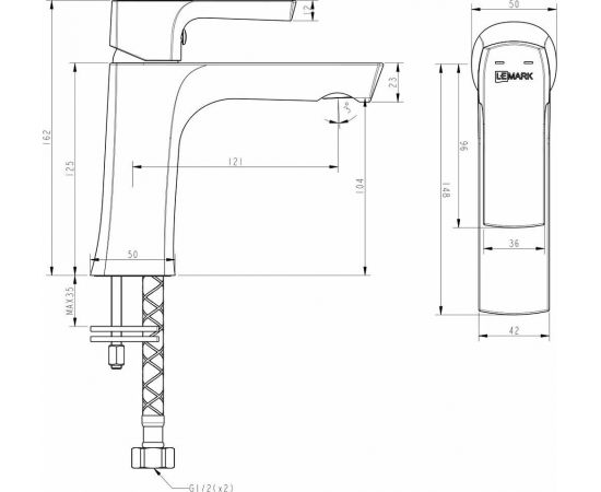 Смеситель для раковины Lemark Ursus LM7206BL_, изображение 2