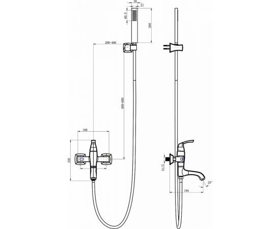 Смеситель для ванны Lemark Nubira LM6214ORB_, изображение 2