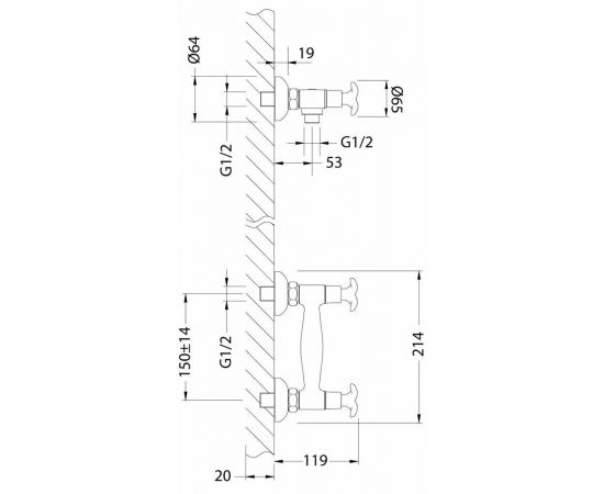 Смеситель Lemark Flora для душа LM0103C_, изображение 2