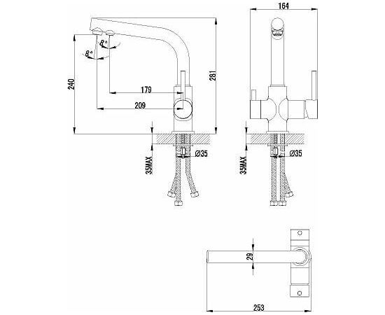 Смеситель для кухонной мойки Lemark Comfort LM3061C_, изображение 4