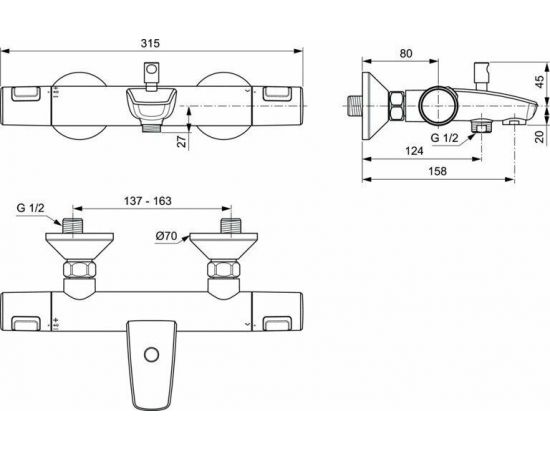 Смеситель Ideal Standard A7206AA для ванны с душем_, изображение 4