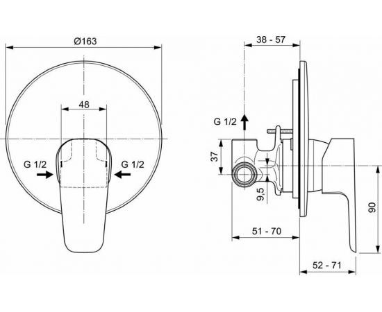 Смеситель Ideal Standard  CERAPLAN III A6382AA для душа_, изображение 3