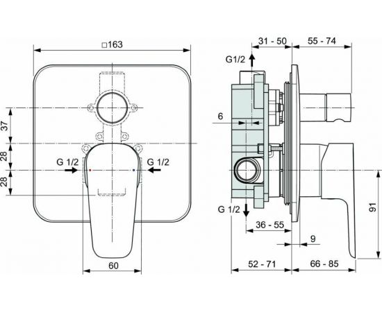 Смеситель Ideal Standard  CERAFINE MODEL D A7189AA для ванны/душа_, изображение 4