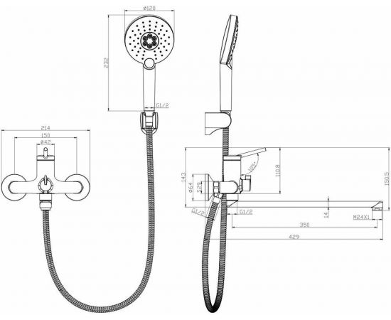 Смеситель Lemark Minima LM3851C универсальный_, изображение 2