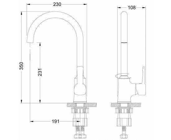 Смеситель для кухонной мойки Lemark Evitta LM0505C_, изображение 2