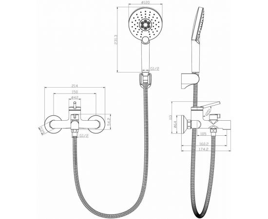 Смеситель Lemark Minima LM3814C для ванны_, изображение 2