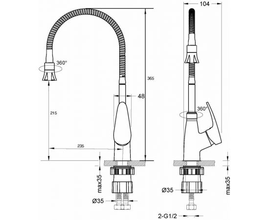 Смеситель для кухонной мойки Lemark Linara LM0413C_, изображение 6