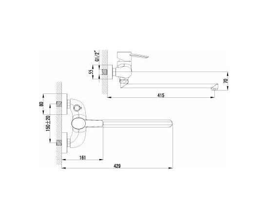 Смеситель для ванны Lemark Atlantiss LM3217C_, изображение 2