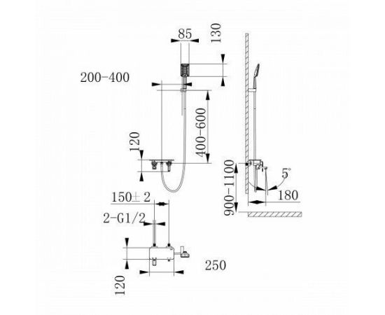 Смеситель для ванны Lemark Mista LM6414WG_, изображение 3