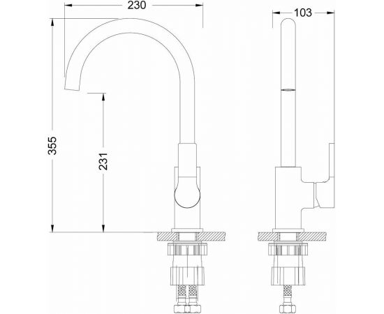 Смеситель для кухонной мойки Lemark Aura LM0605C_, изображение 2