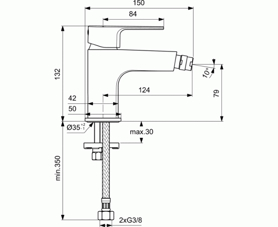 Смеситель Ideal Standard BC690AA для биде_, изображение 2