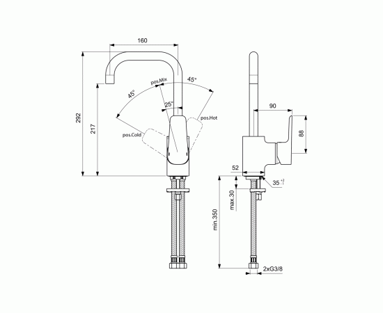 Смеситель Ideal Standard CERAPLAN III B0708AA для раковины_, изображение 2