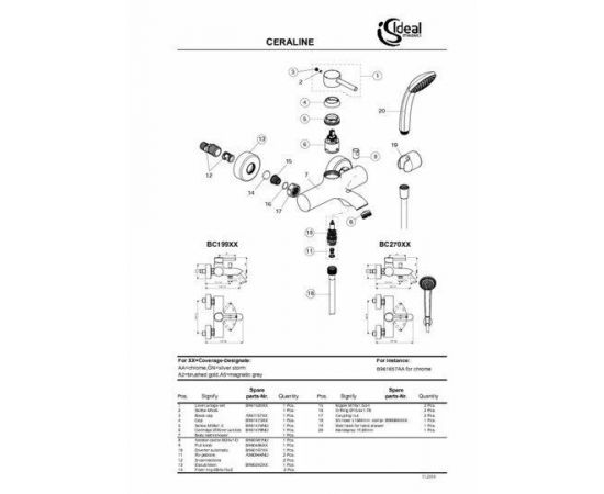 Смеситель Ideal Standard BC199U4 для ванны с душем_, изображение 3