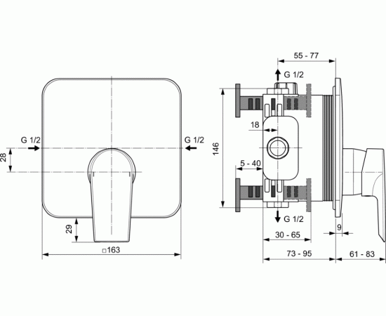 Смеситель Ideal Standard TESI A6585AA для душа_, изображение 2