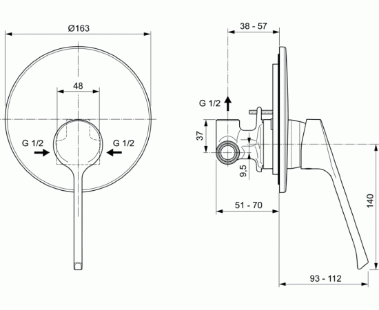 Смеситель Ideal Standard  BASE A6727AA для душа_, изображение 2