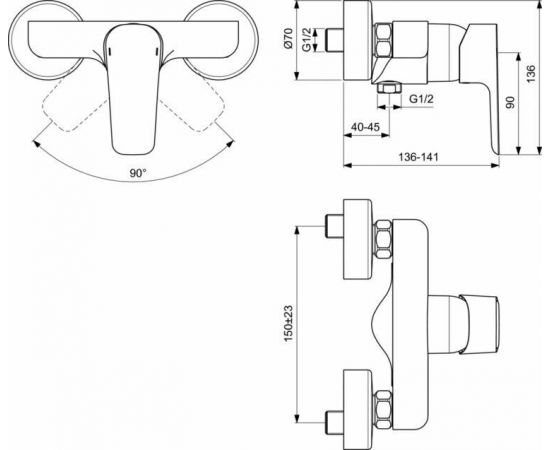 Смеситель Ideal Standard CERAPLAN III B0716AA для душа_, изображение 4