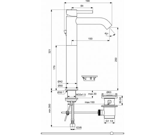 Смеситель для раковины Ideal Standard CERALINE BC194AA_, изображение 5